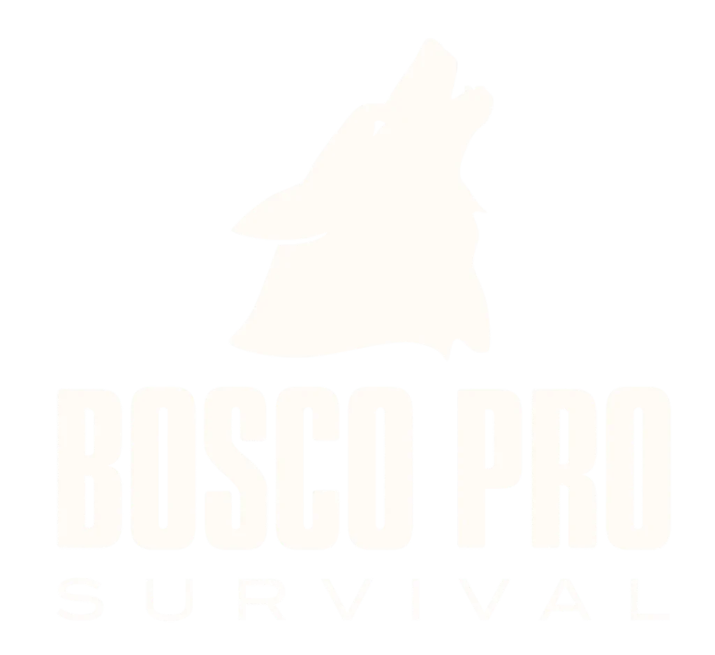 Logo BOSCO PRO Survival con il lupo, scuola di sopravvivenza