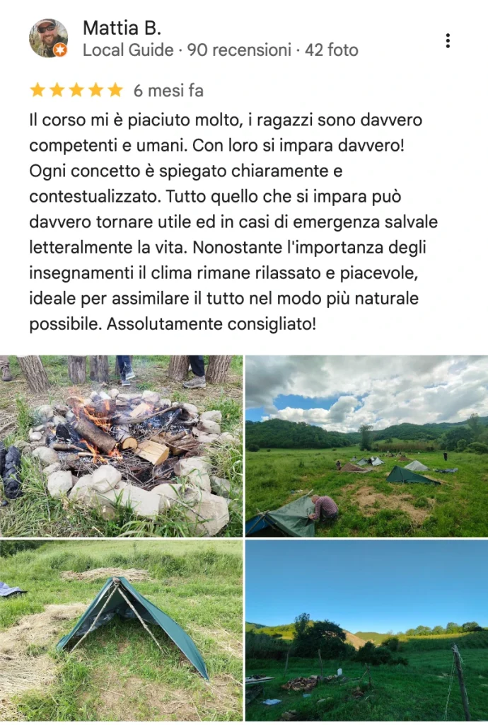Recensione Google a 5 stelle di un allievo BOSCO PRO